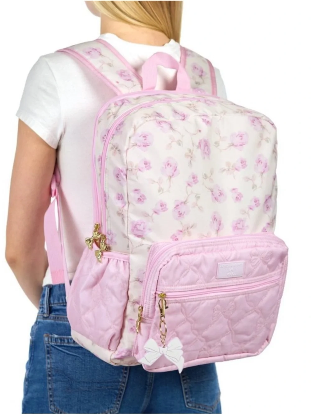 LoveShackFancy x Target - Yoobi Ribbon Rosa Backpack Sterling Dusk